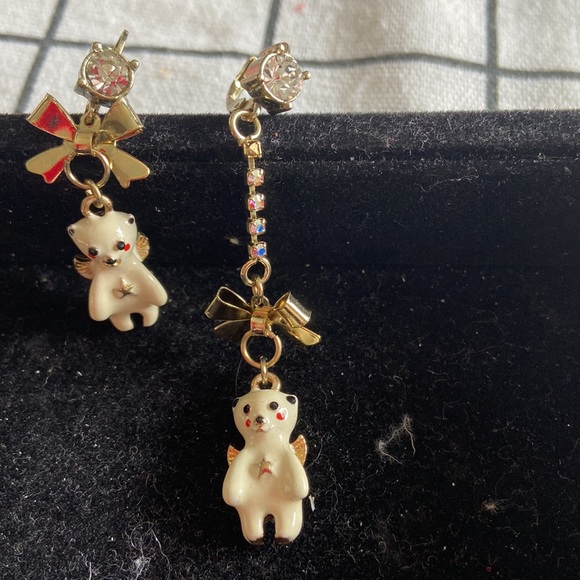 Angel bear charms earrings and necklace - Picture 2 of 7